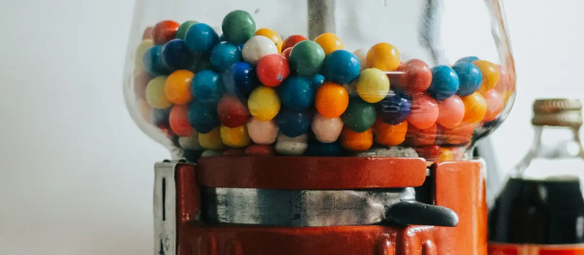 Máquina de bolas de chicle de colores
